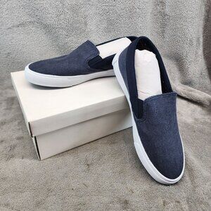 Ben Sherman Shoes Mens Size 8 Percy Navy Blue Slip On Canvas Sneaker *NWT*